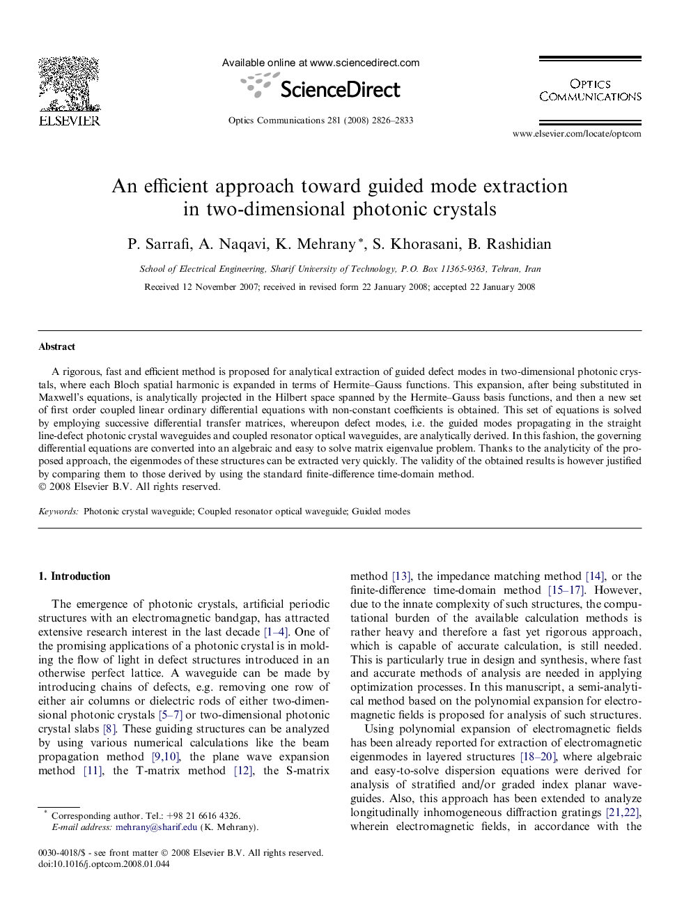 An efficient approach toward guided mode extraction in two-dimensional photonic crystals