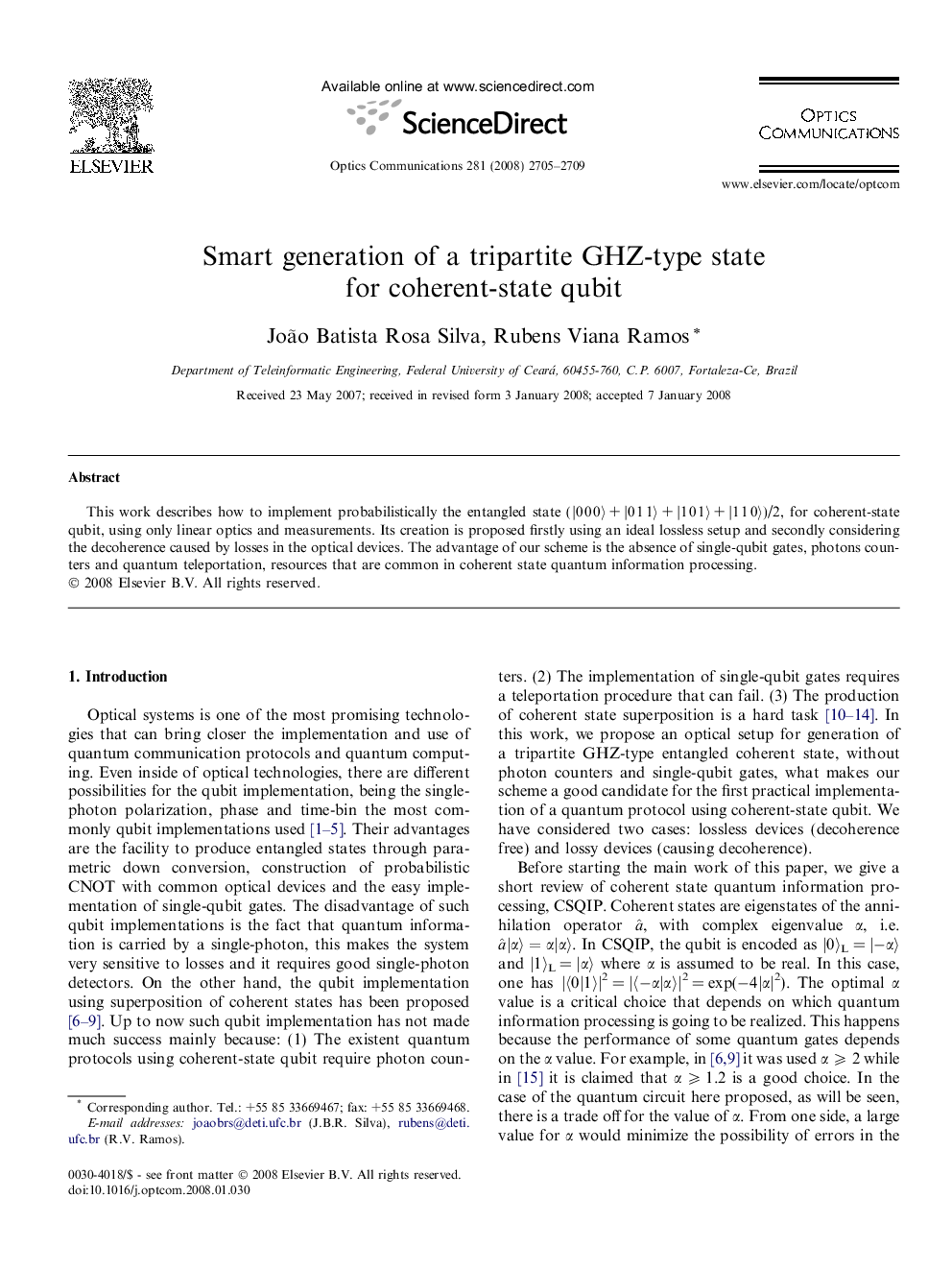 Smart generation of a tripartite GHZ-type state for coherent state qubit