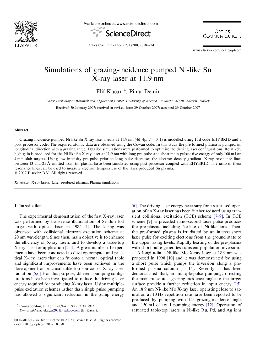 Simulations of grazing-incidence pumped Ni-like Sn X-ray laser at 11.9 nm