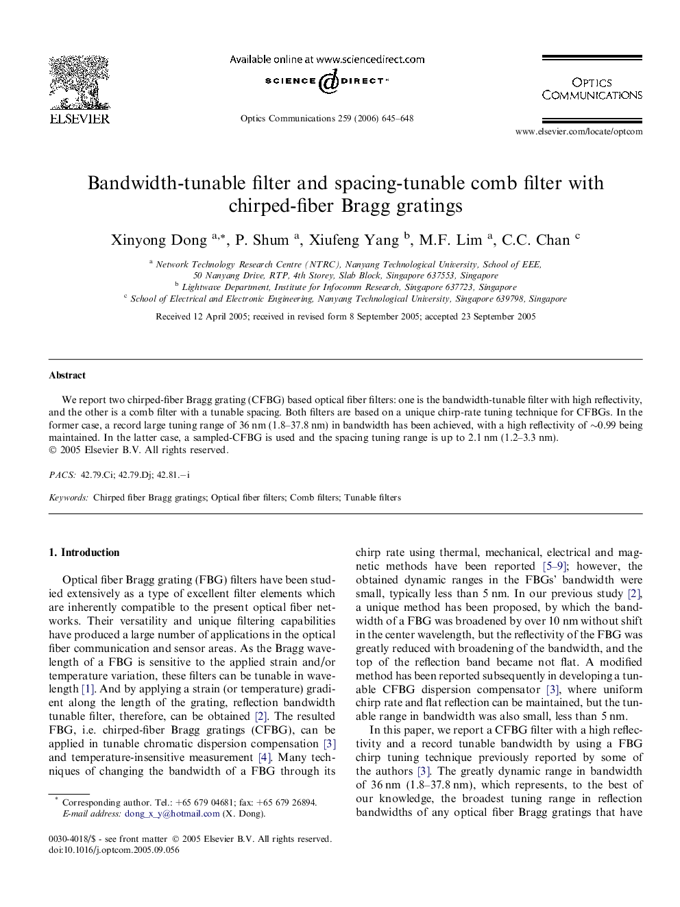 Bandwidth-tunable filter and spacing-tunable comb filter with chirped-fiber Bragg gratings