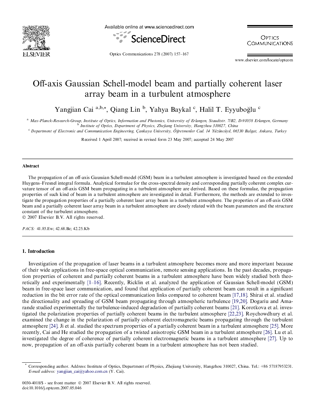 Off-axis Gaussian Schell-model beam and partially coherent laser array beam in a turbulent atmosphere