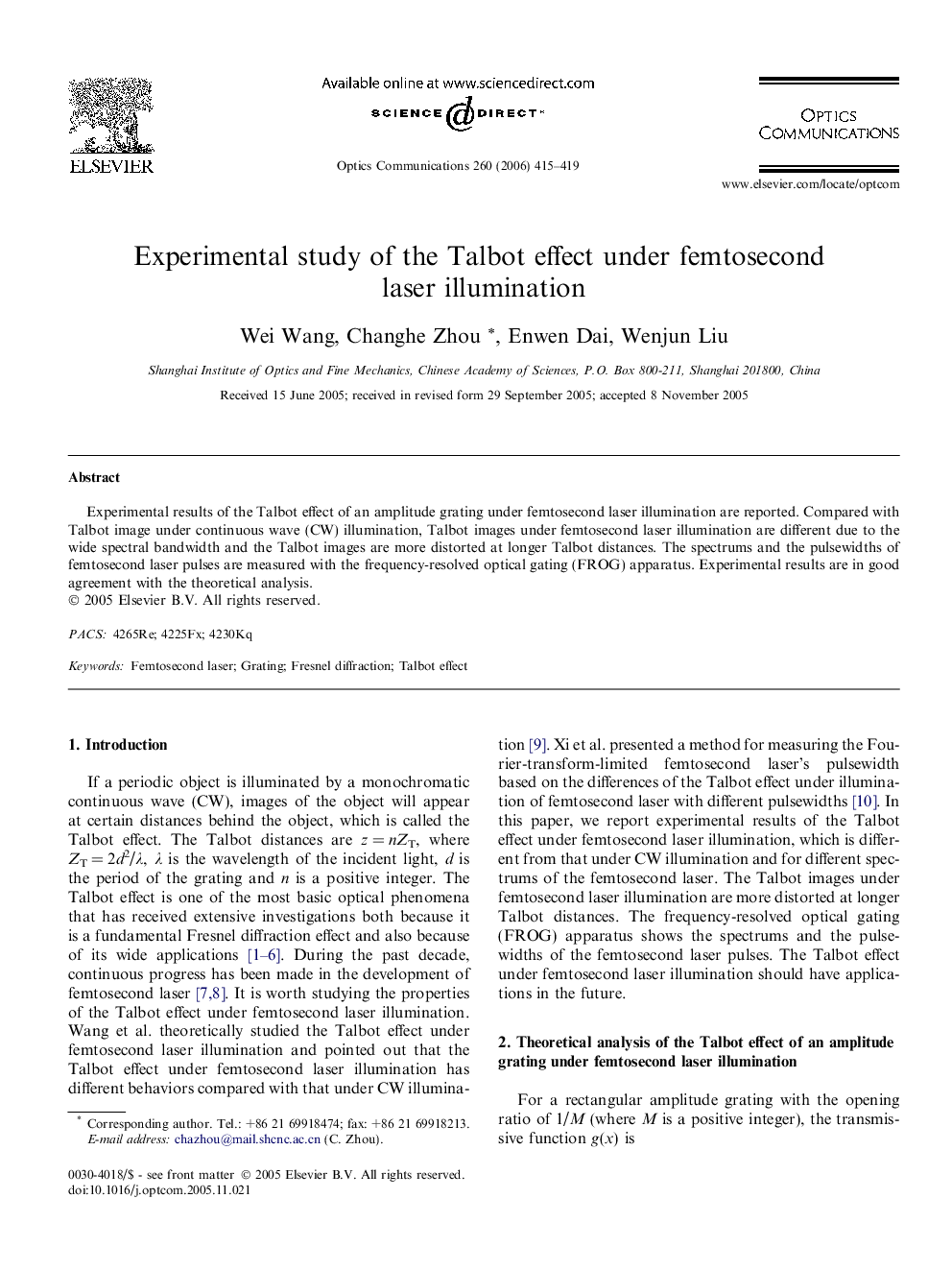 Experimental study of the Talbot effect under femtosecond laser illumination