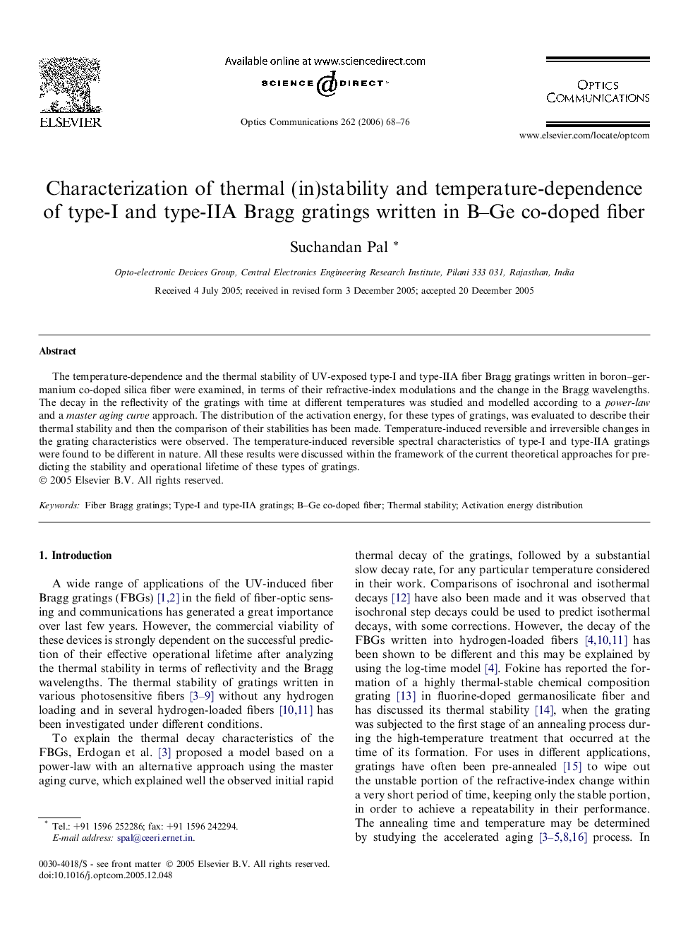 Characterization of thermal (in)stability and temperature-dependence of type-I and type-IIA Bragg gratings written in B–Ge co-doped fiber