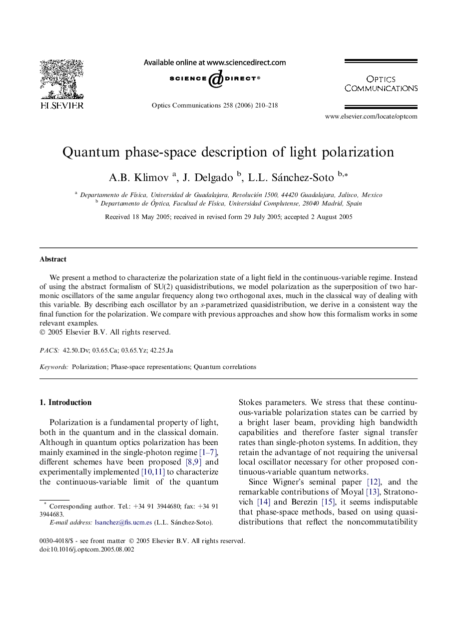 Quantum phase-space description of light polarization