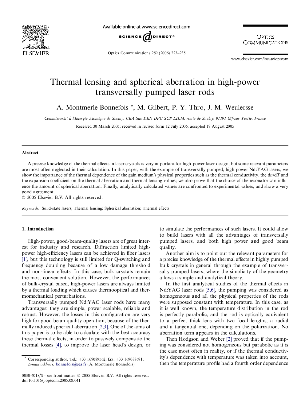 Thermal lensing and spherical aberration in high-power transversally pumped laser rods