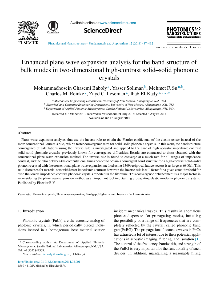 Enhanced plane wave expansion analysis for the band structure of bulk modes in two-dimensional high-contrast solid–solid phononic crystals