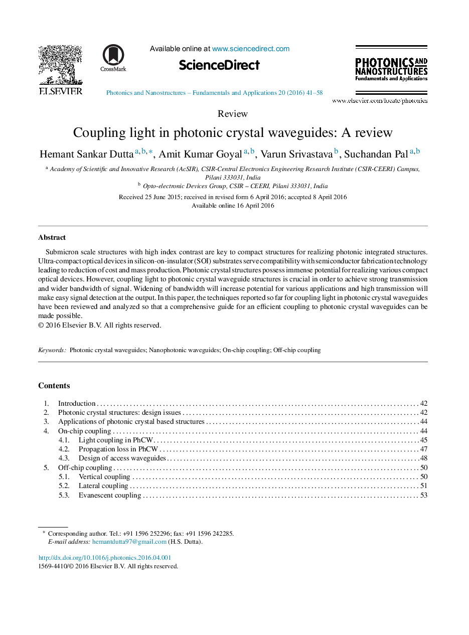 Coupling light in photonic crystal waveguides: A review