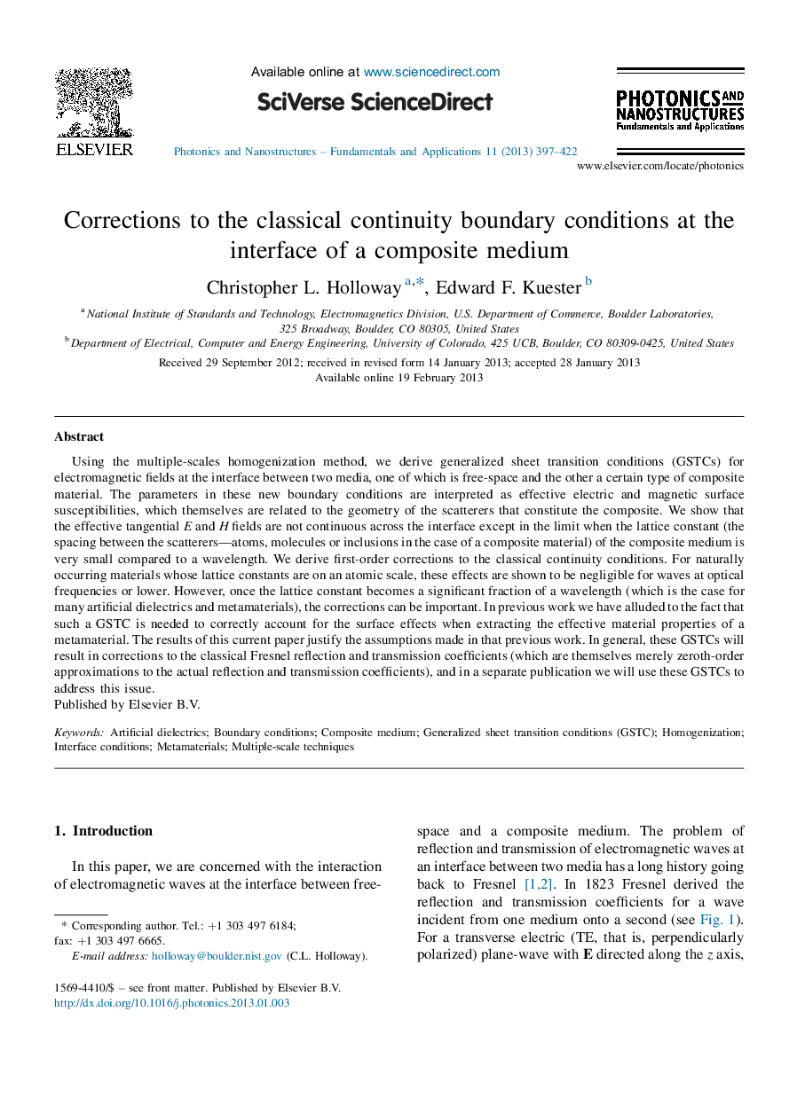 Corrections to the classical continuity boundary conditions at the interface of a composite medium