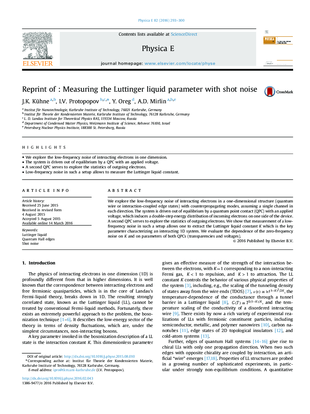 Reprint of : Measuring the Luttinger liquid parameter with shot noise