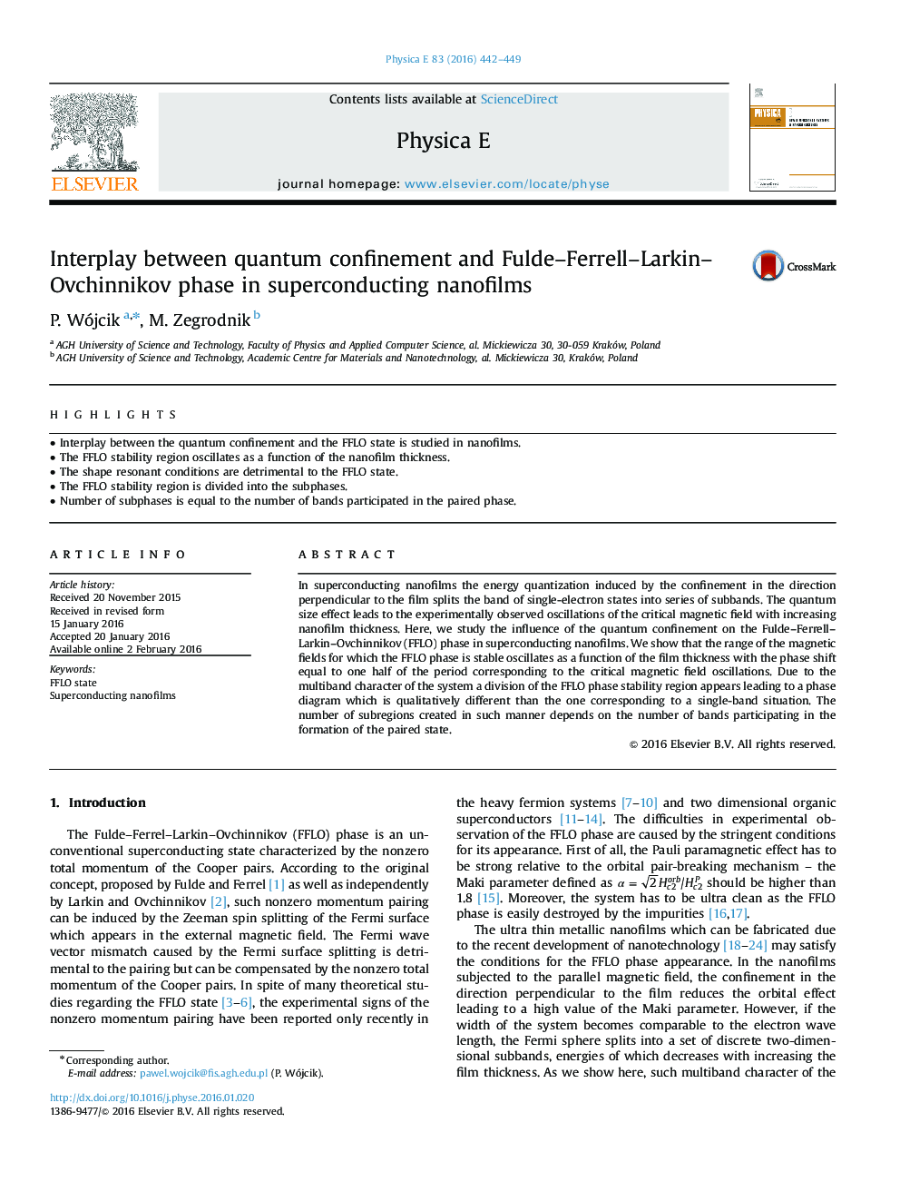 Interplay between quantum confinement and Fulde–Ferrell–Larkin–Ovchinnikov phase in superconducting nanofilms