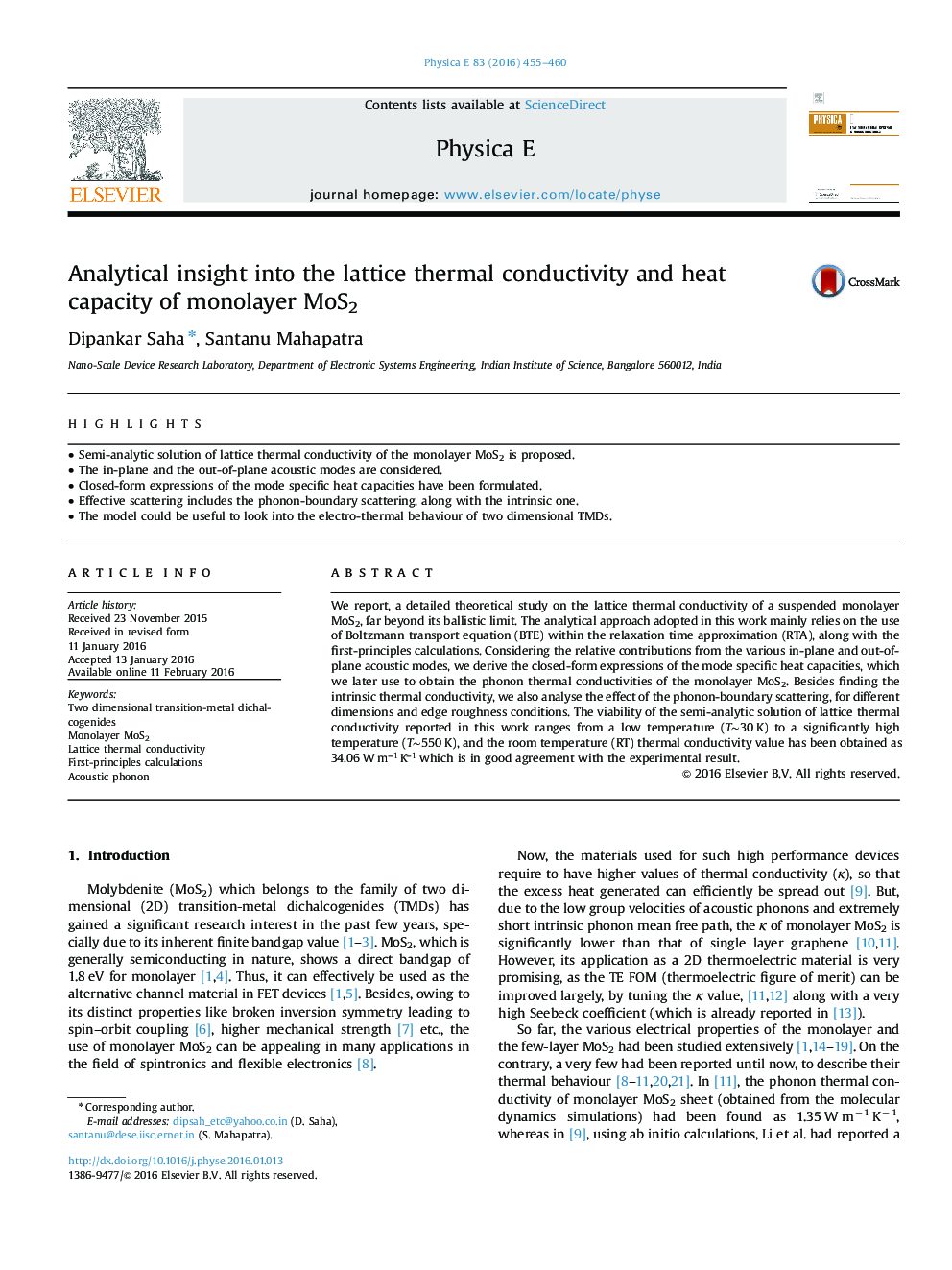 Analytical insight into the lattice thermal conductivity and heat capacity of monolayer MoS2