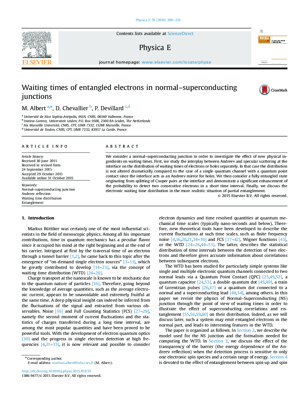 Waiting times of entangled electrons in normal–superconducting junctions