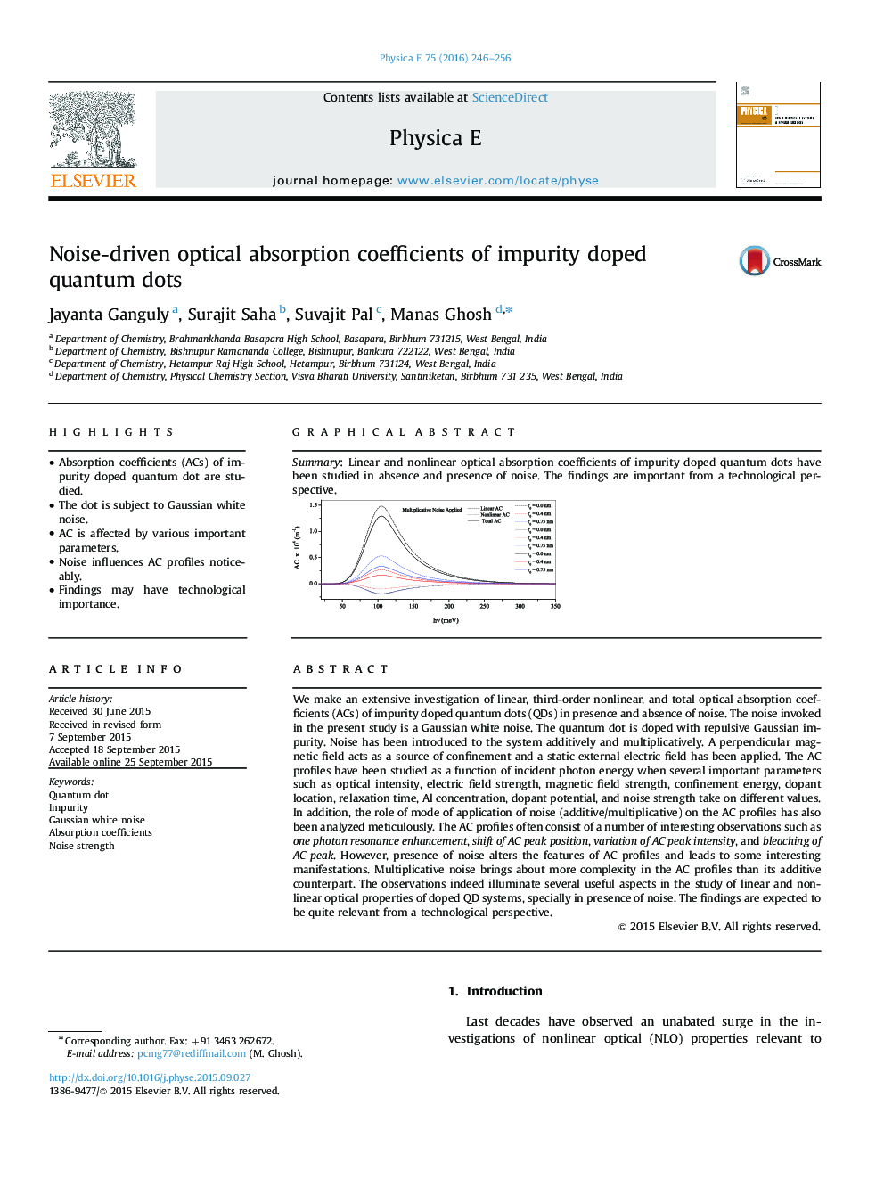 Noise-driven optical absorption coefficients of impurity doped quantum dots