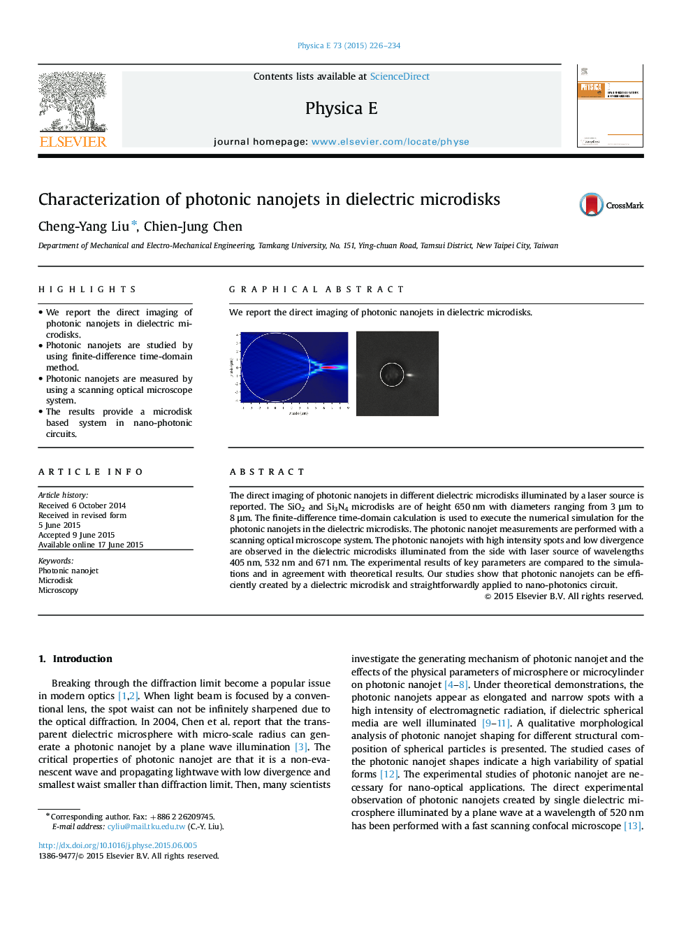 Characterization of photonic nanojets in dielectric microdisks