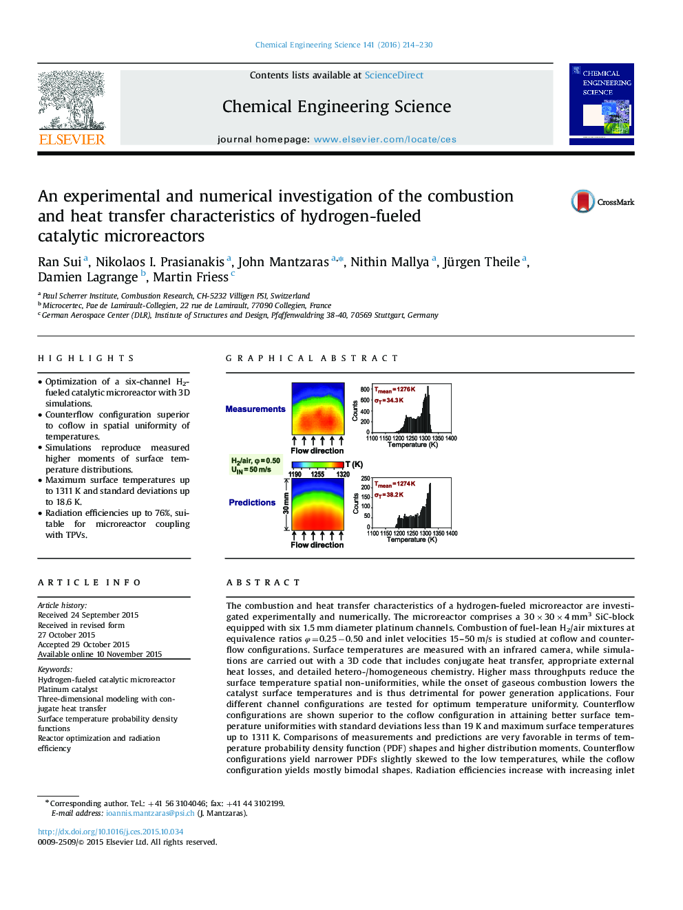 An experimental and numerical investigation of the combustion and heat transfer characteristics of hydrogen-fueled catalytic microreactors
