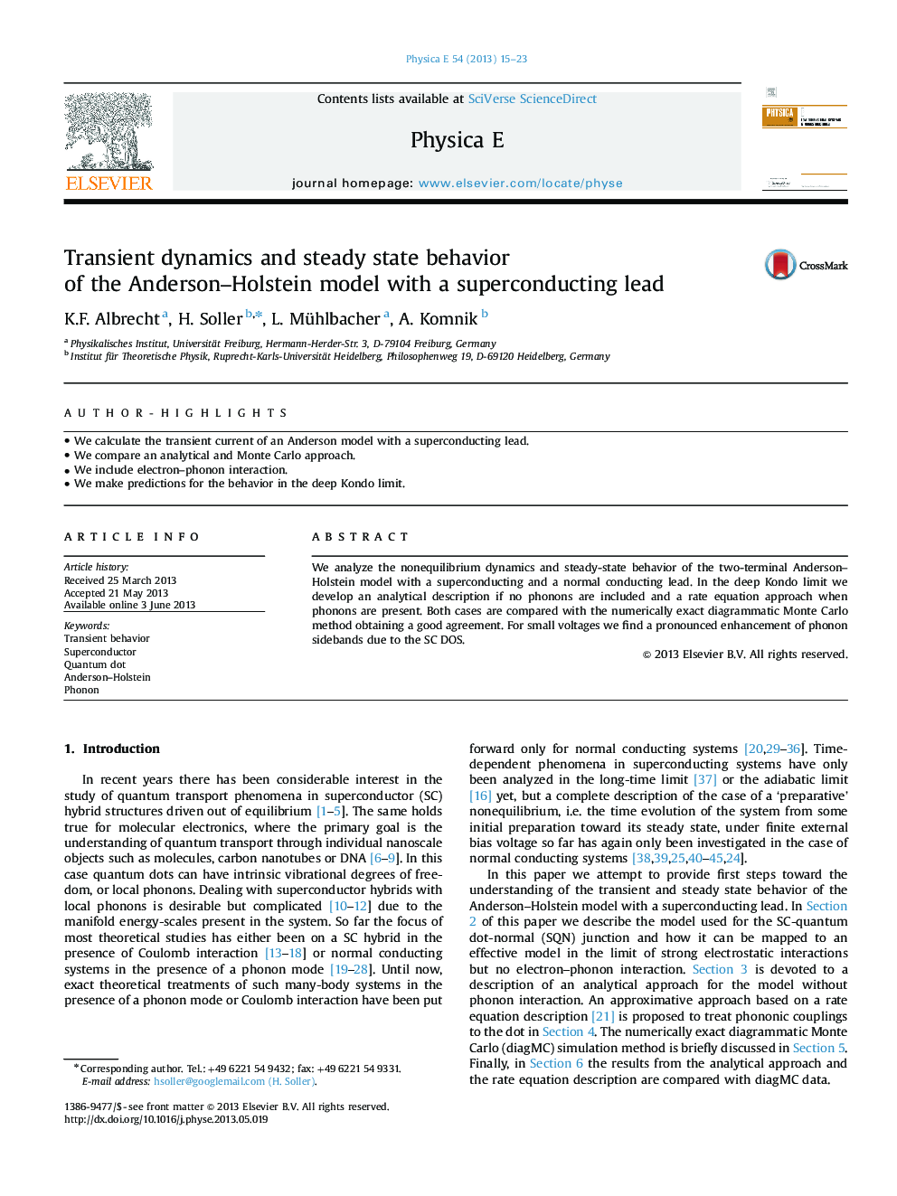 Transient dynamics and steady state behavior of the Anderson–Holstein model with a superconducting lead