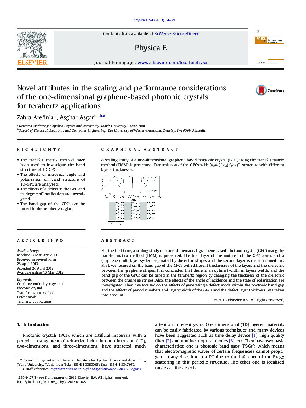 Novel attributes in the scaling and performance considerations of the one-dimensional graphene-based photonic crystals for terahertz applications