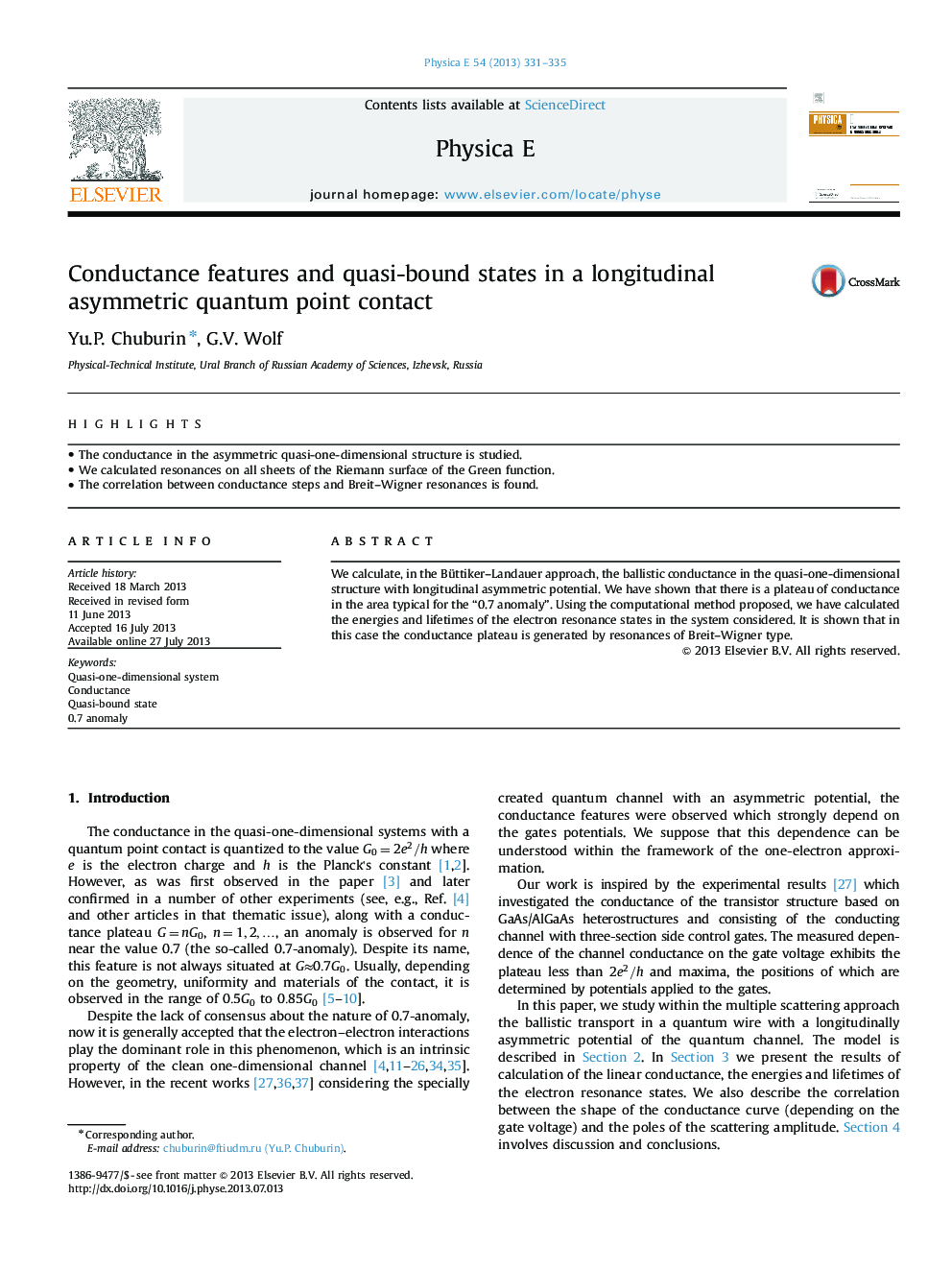 Conductance features and quasi-bound states in a longitudinal asymmetric quantum point contact