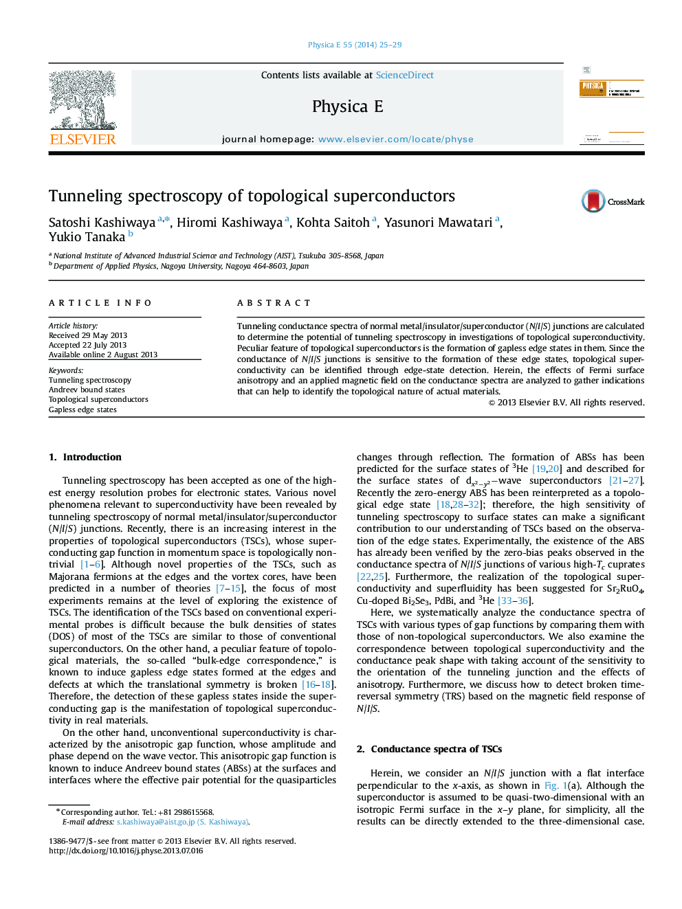 Tunneling spectroscopy of topological superconductors