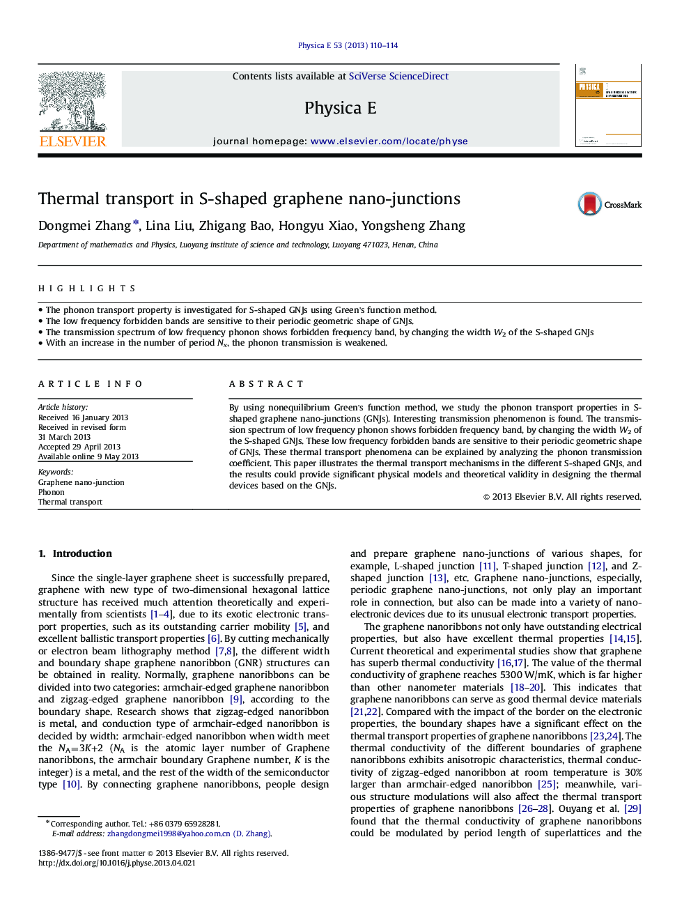 Thermal transport in S-shaped graphene nano-junctions