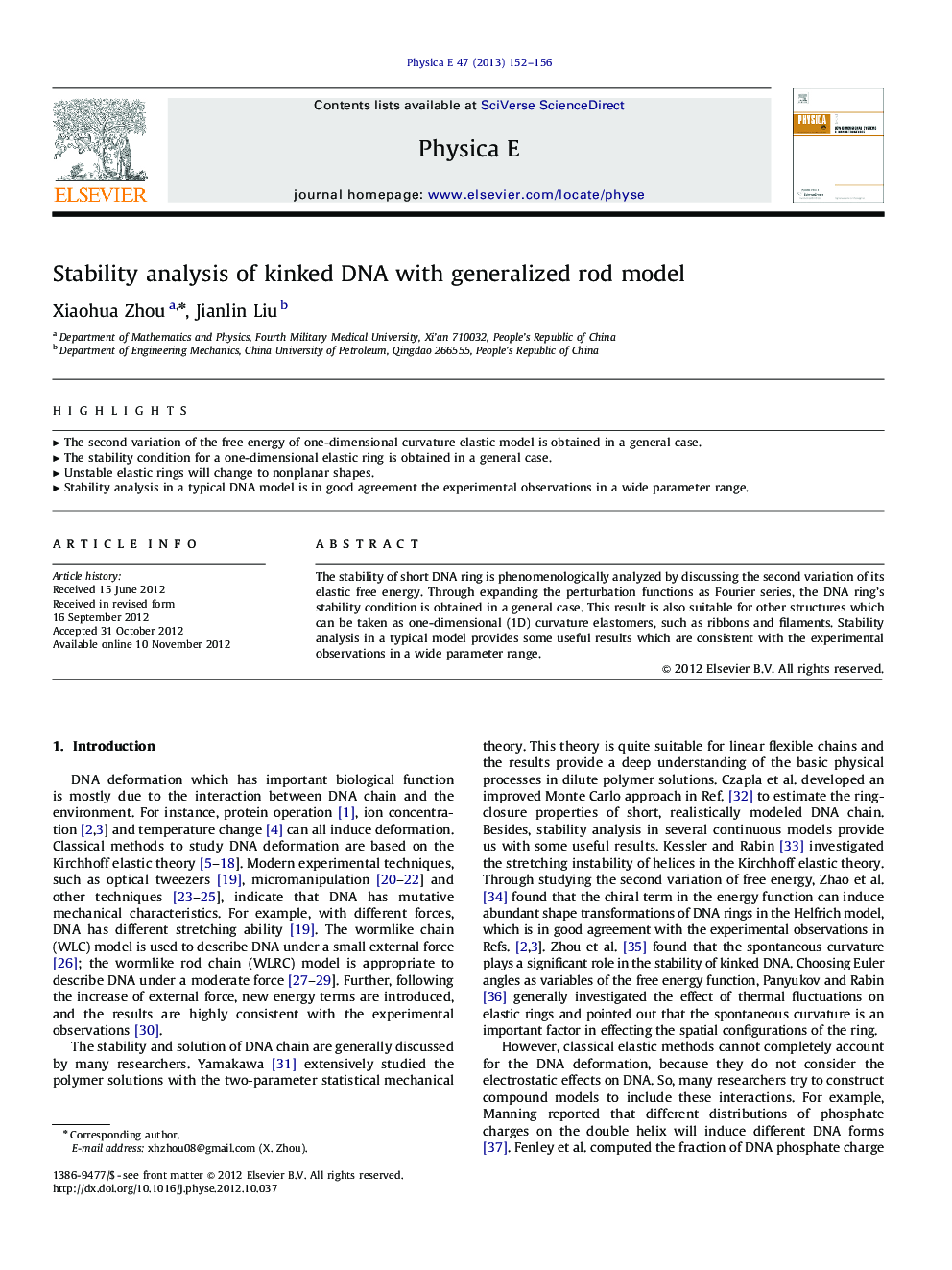 Stability analysis of kinked DNA with generalized rod model