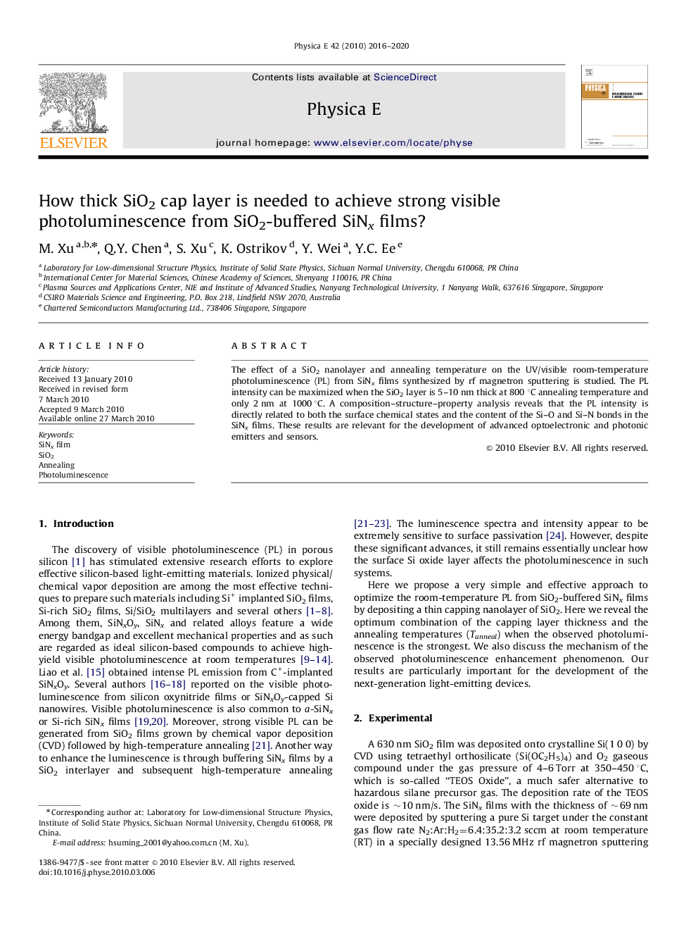 How thick SiO2 cap layer is needed to achieve strong visible photoluminescence from SiO2-buffered SiNx films?