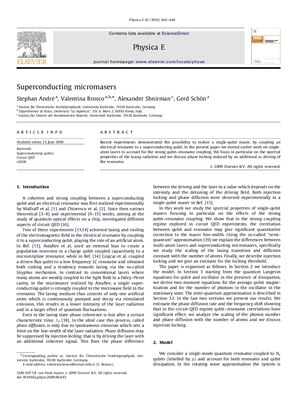 Superconducting micromasers