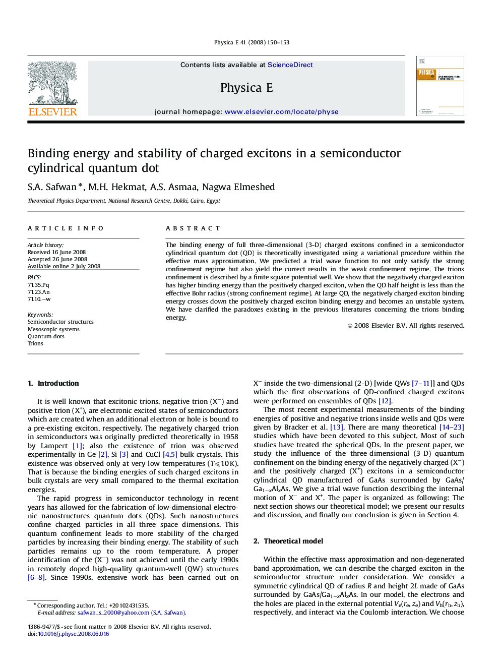 Binding energy and stability of charged excitons in a semiconductor cylindrical quantum dot