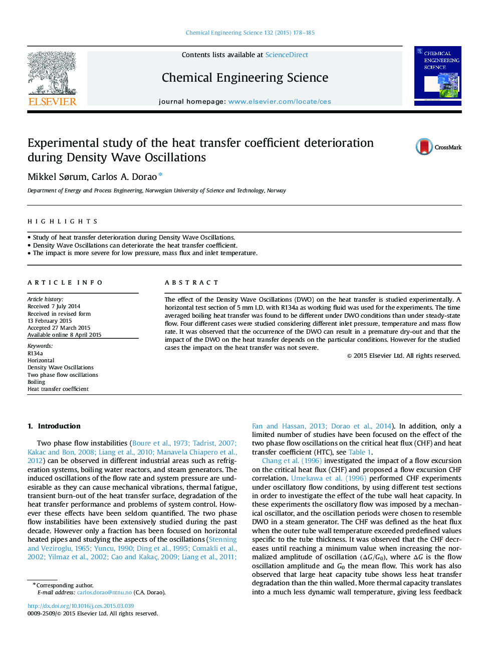 Experimental study of the heat transfer coefficient deterioration during Density Wave Oscillations