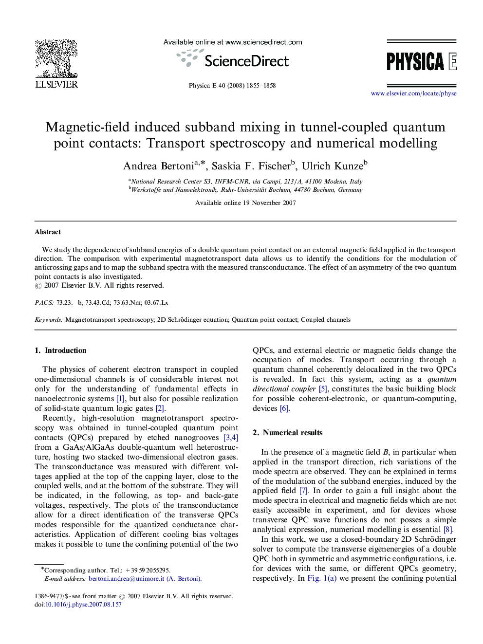 Magnetic-field induced subband mixing in tunnel-coupled quantum point contacts: Transport spectroscopy and numerical modelling