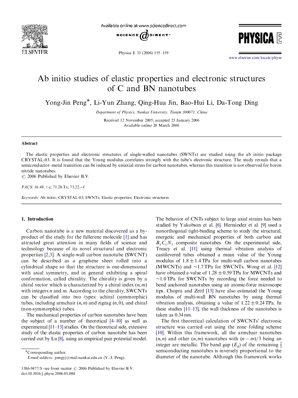 Ab initio studies of elastic properties and electronic structures of C and BN nanotubes