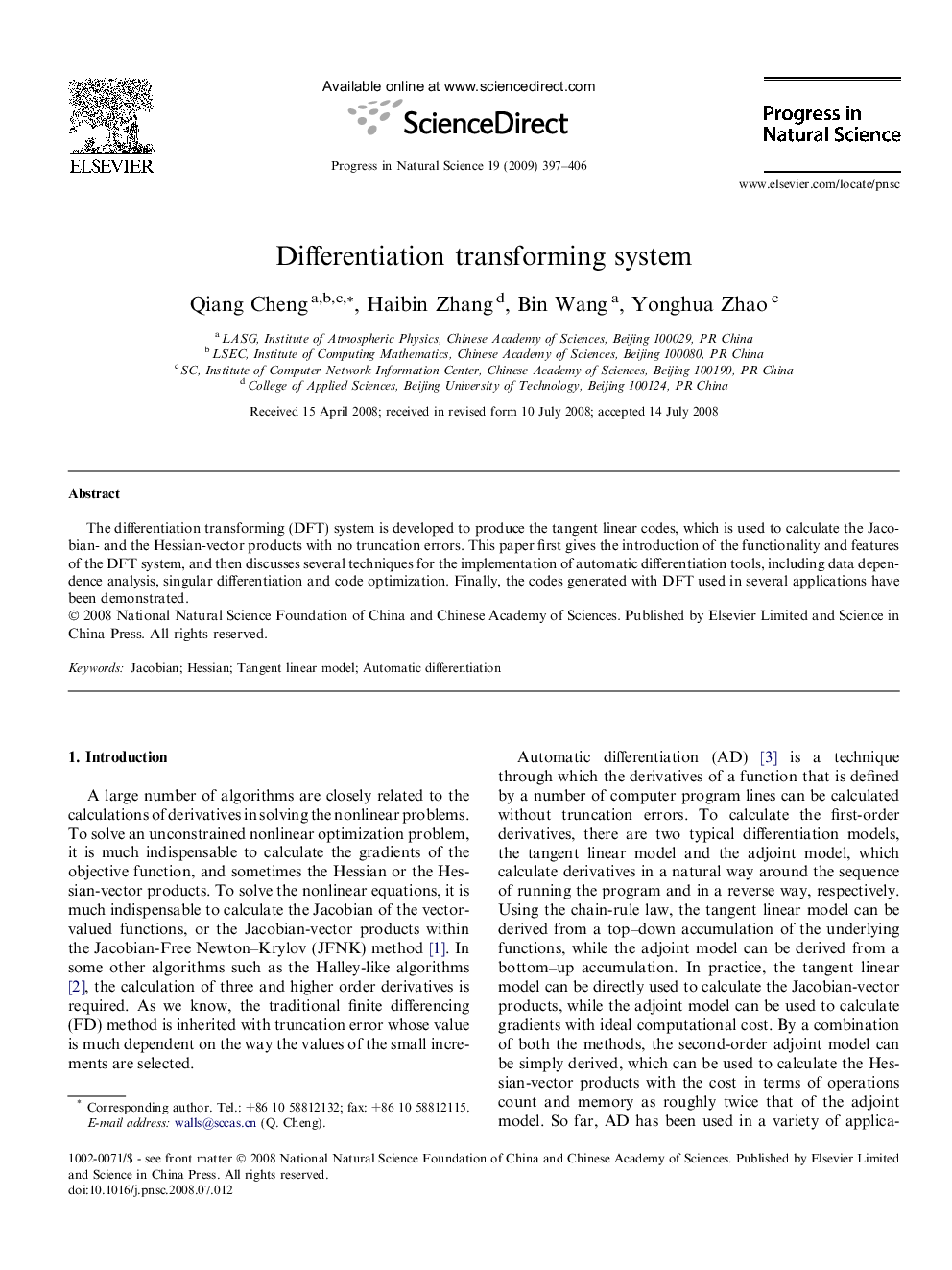 Differentiation transforming system