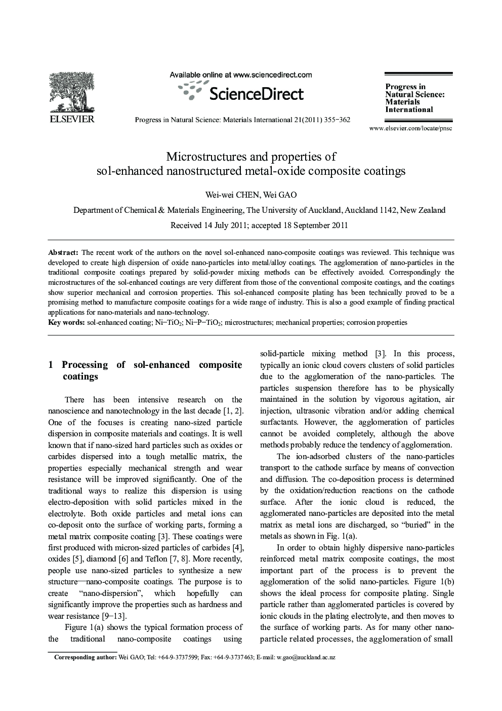 Microstructures and properties of sol-enhanced nanostructured metal-oxide composite coatings