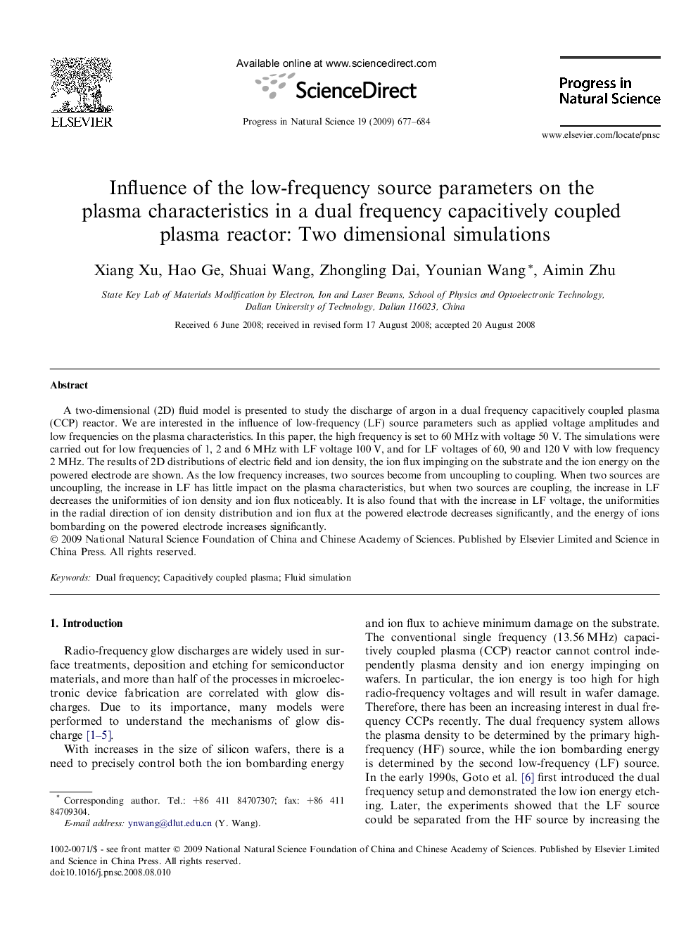 Influence of the low-frequency source parameters on the plasma characteristics in a dual frequency capacitively coupled plasma reactor: Two dimensional simulations