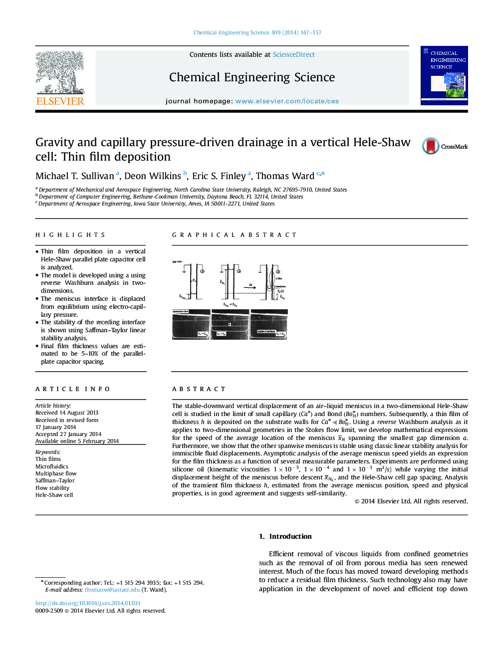 Gravity and capillary pressure-driven drainage in a vertical Hele-Shaw cell: Thin film deposition