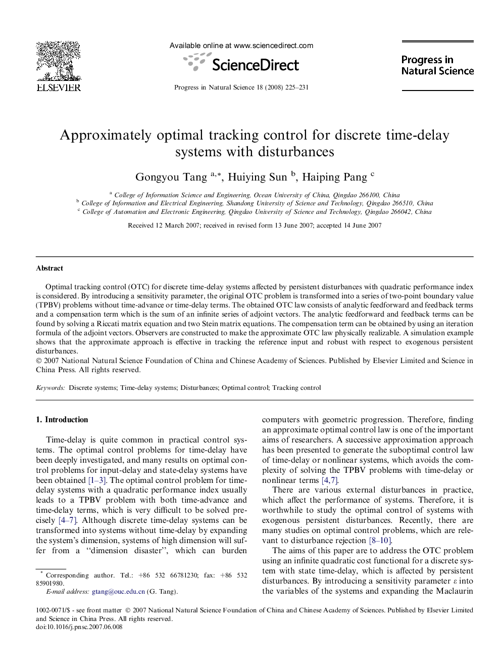 Approximately optimal tracking control for discrete time-delay systems with disturbances