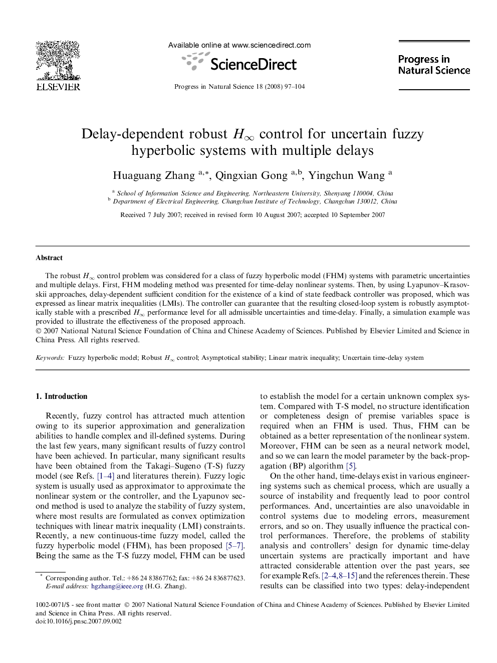 Delay-dependent robust H∞ control for uncertain fuzzy hyperbolic systems with multiple delays