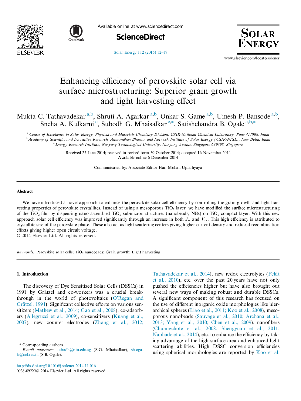 Enhancing efficiency of perovskite solar cell via surface microstructuring: Superior grain growth and light harvesting effect