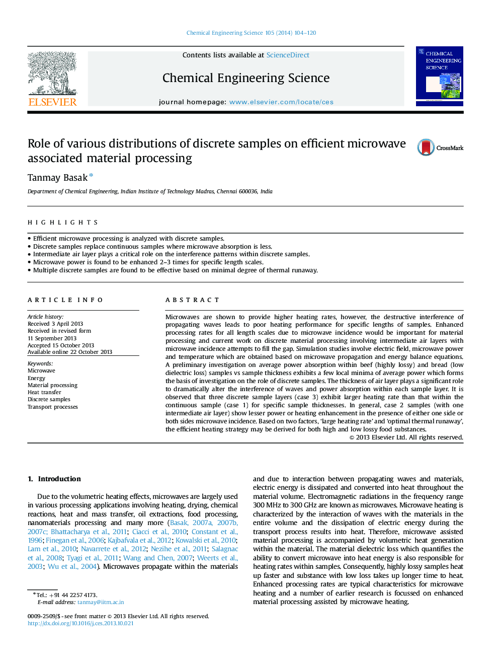 Role of various distributions of discrete samples on efficient microwave associated material processing