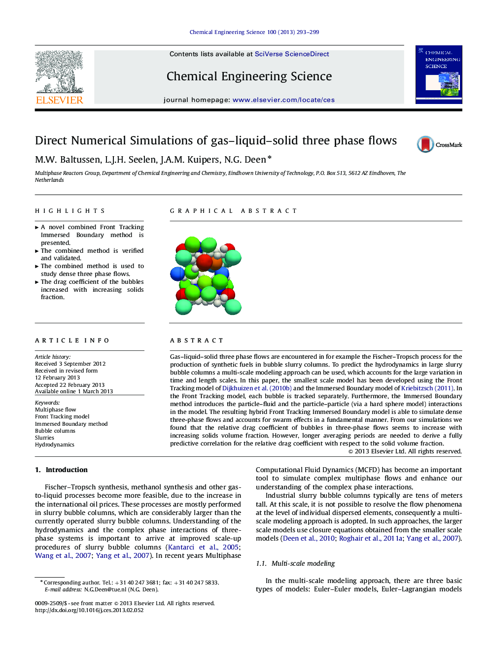 Direct Numerical Simulations of gas–liquid–solid three phase flows
