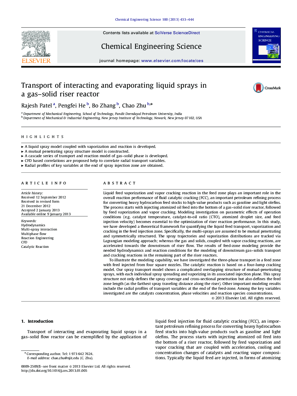 Transport of interacting and evaporating liquid sprays in a gas–solid riser reactor