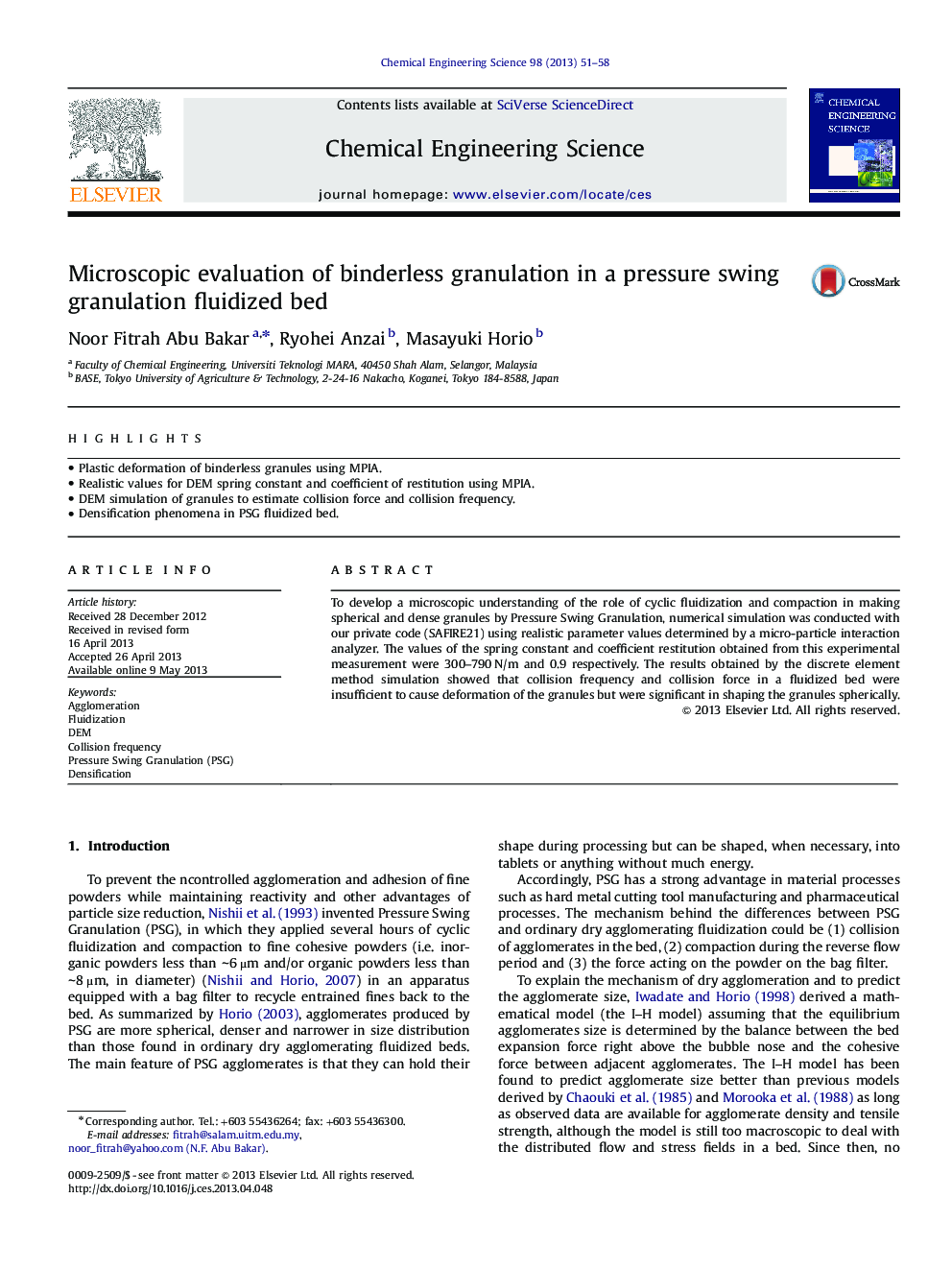 Microscopic evaluation of binderless granulation in a pressure swing granulation fluidized bed