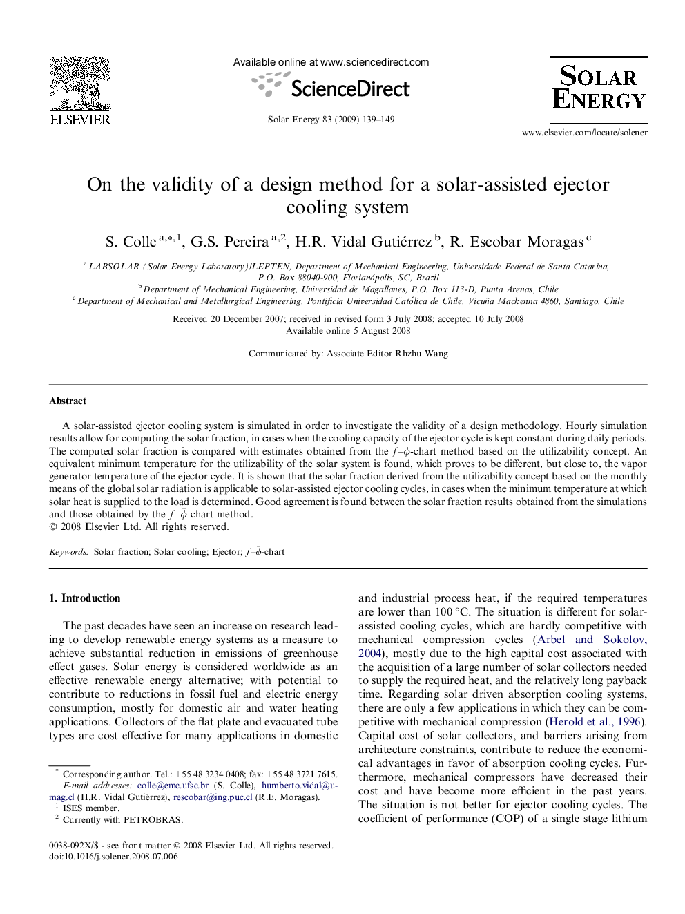 On the validity of a design method for a solar-assisted ejector cooling system