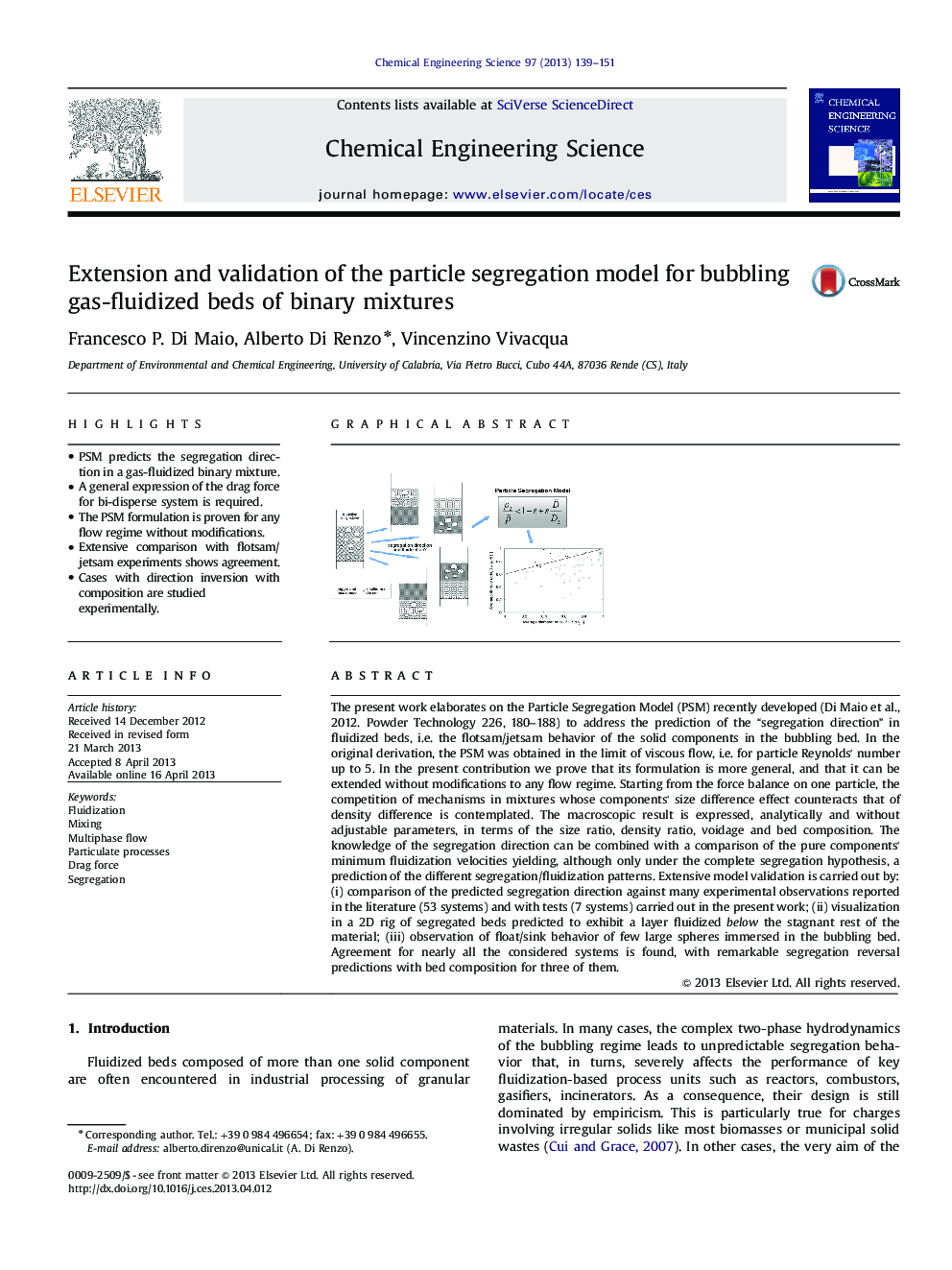 Extension and validation of the particle segregation model for bubbling gas-fluidized beds of binary mixtures