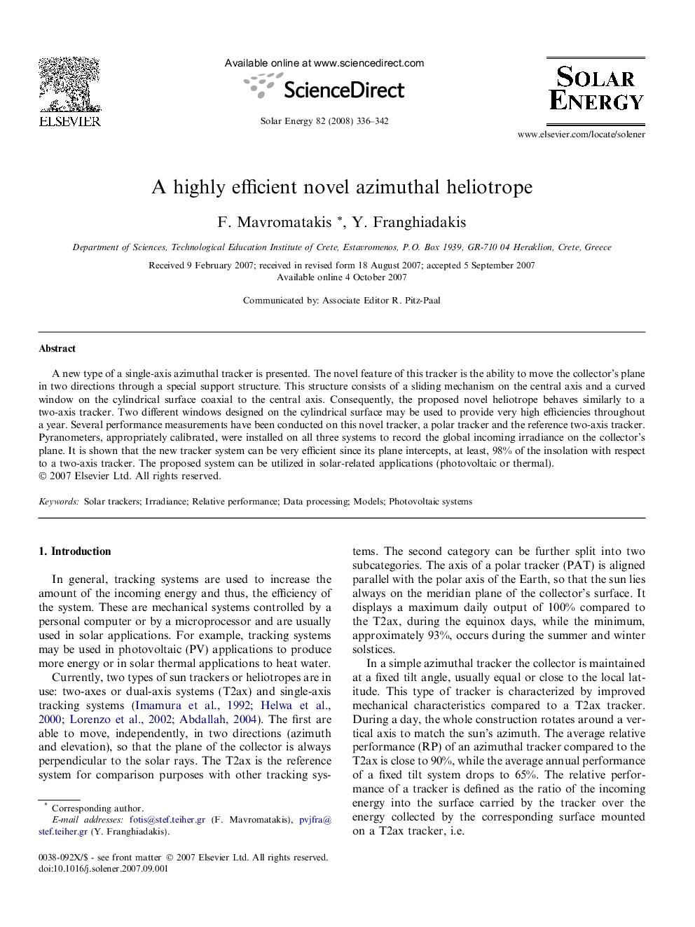 A highly efficient novel azimuthal heliotrope