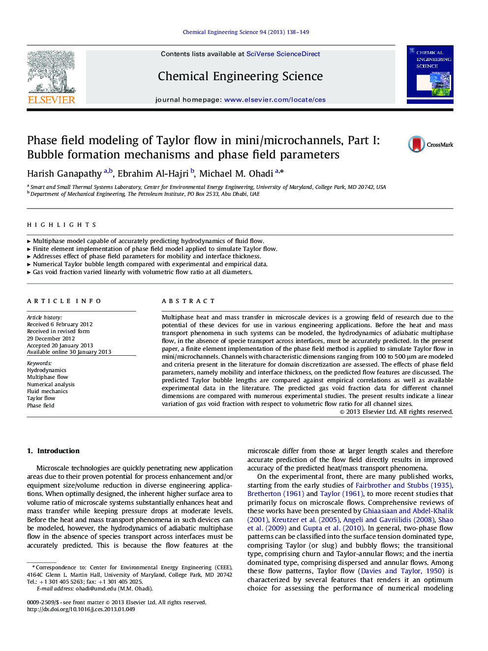 Phase field modeling of Taylor flow in mini/microchannels, Part I: Bubble formation mechanisms and phase field parameters