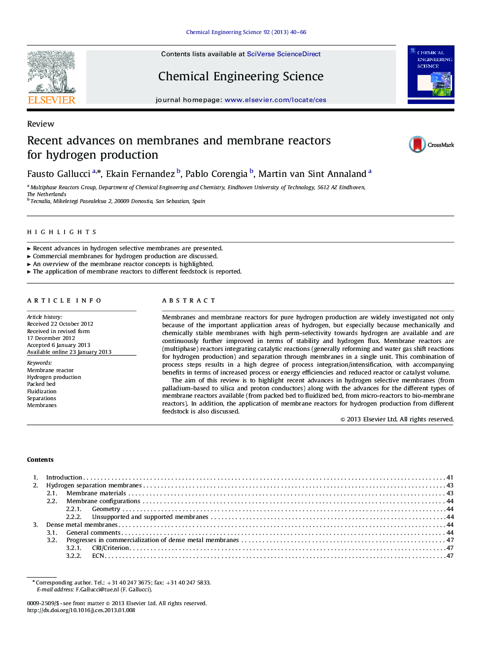 Recent advances on membranes and membrane reactors for hydrogen production