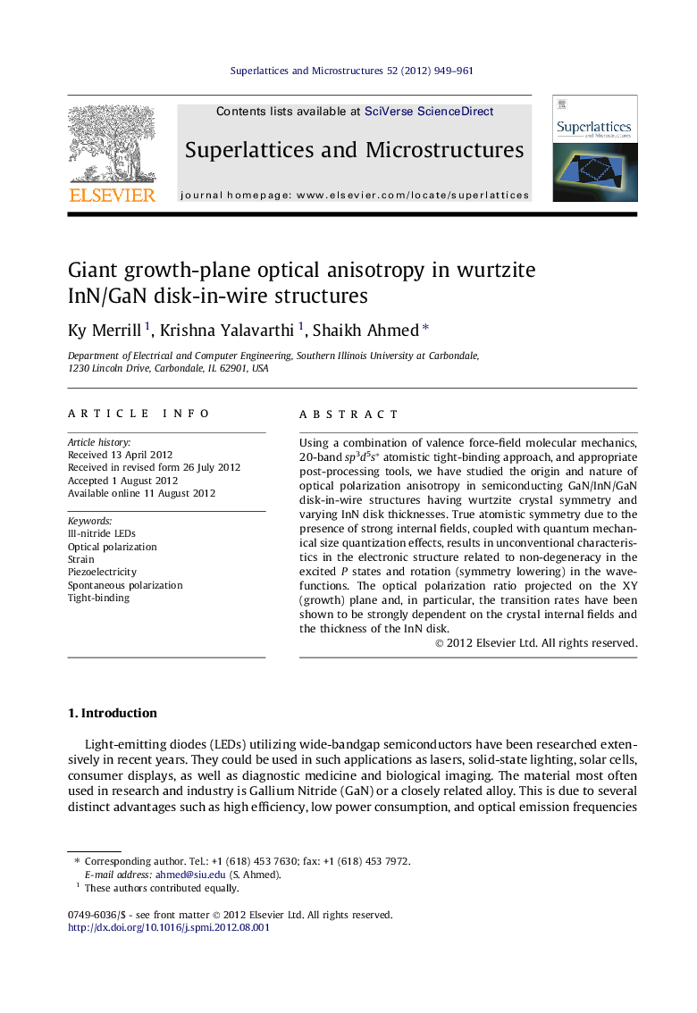 Giant growth-plane optical anisotropy in wurtzite InN/GaN disk-in-wire structures