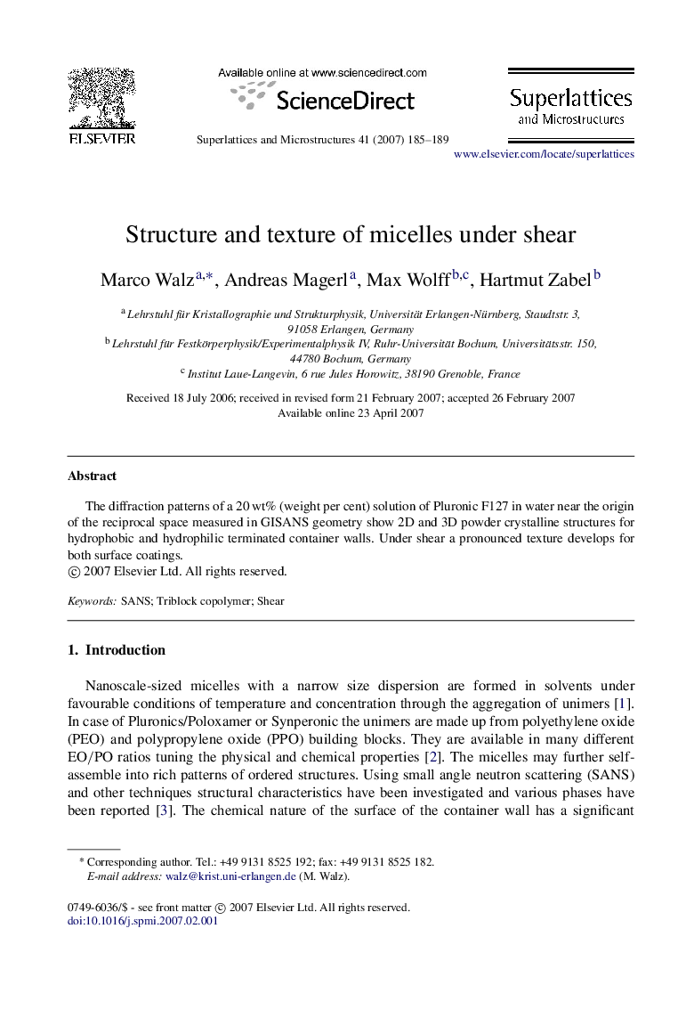 Structure and texture of micelles under shear