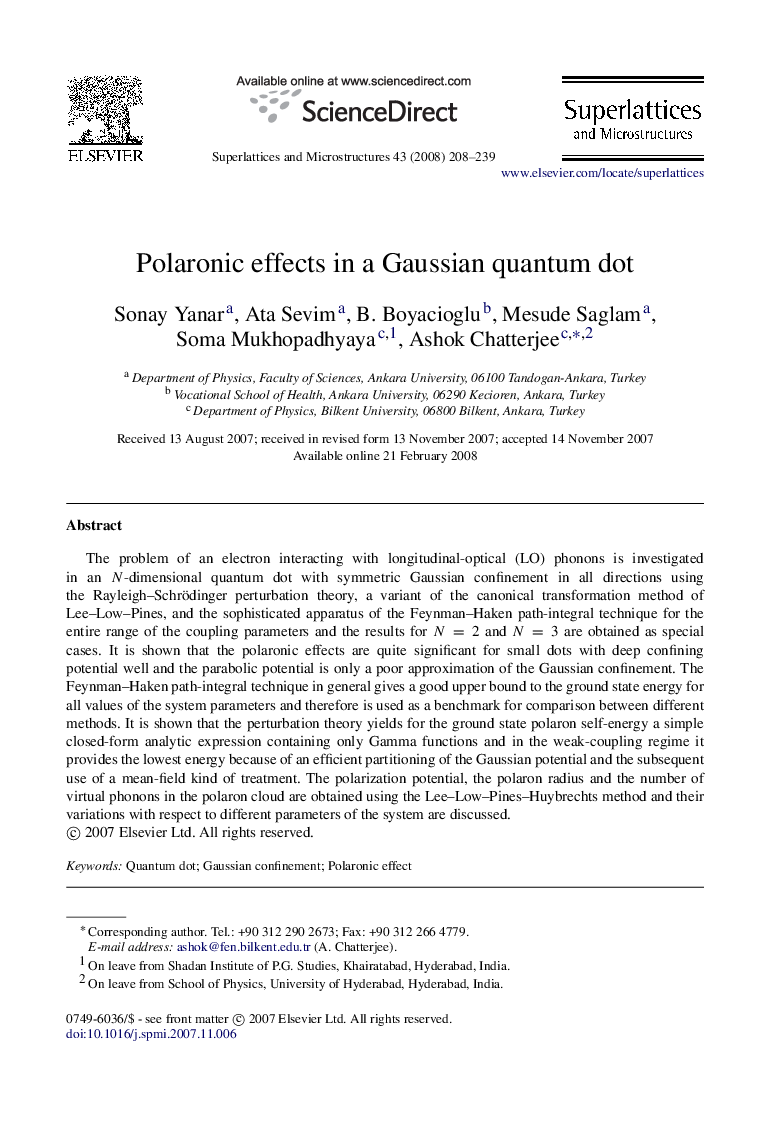 Polaronic effects in a Gaussian quantum dot